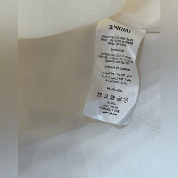 🆕 SIMKHAI 🧿 NWOT Arta Crystal Embellished Bustier Mini Dress, White, Sz US 2 - Picture 14 of 16